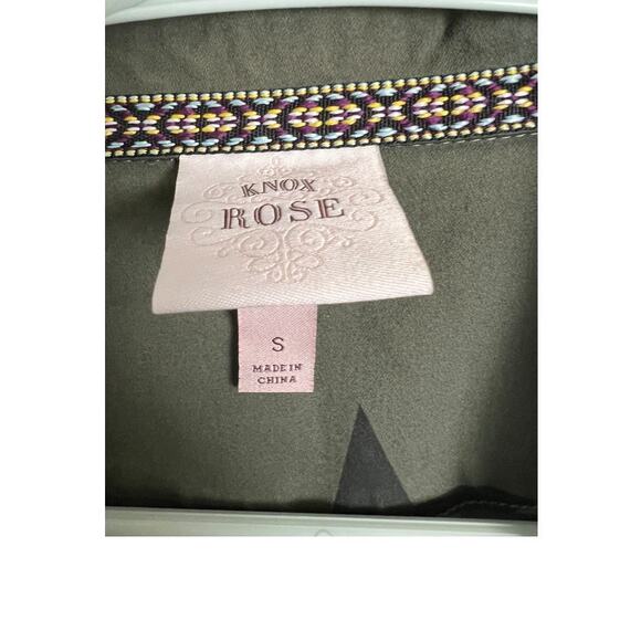 Knox Rose Green Black Star jacket utility cargo S Small Casual Gorpcore Grunge - Picture 2 of 4